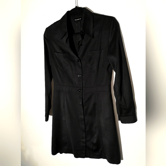 Flattering Faux Suede Trench Coat Dress SMALL - Picture 1 of 8